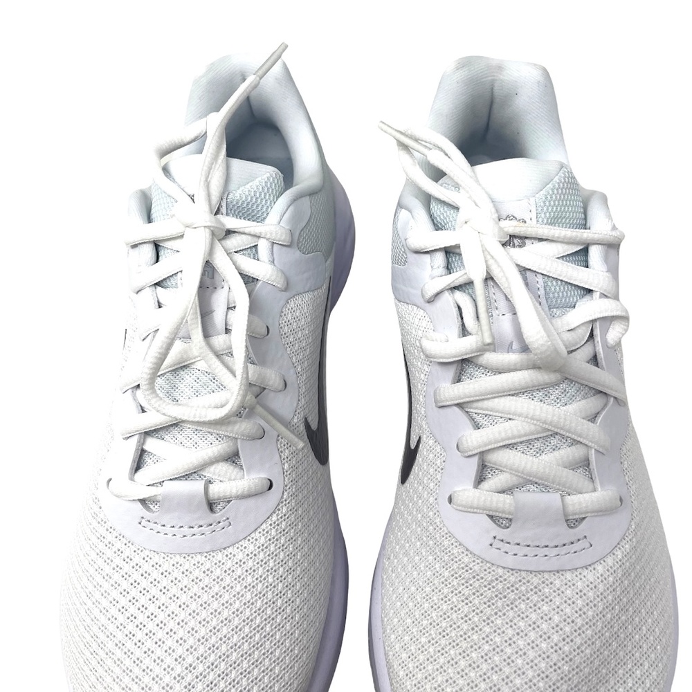 NIKE REVOLUTION 6 NN Mesh White Silver DC3729 101 Women's Sneakers - Picture 3 of 11